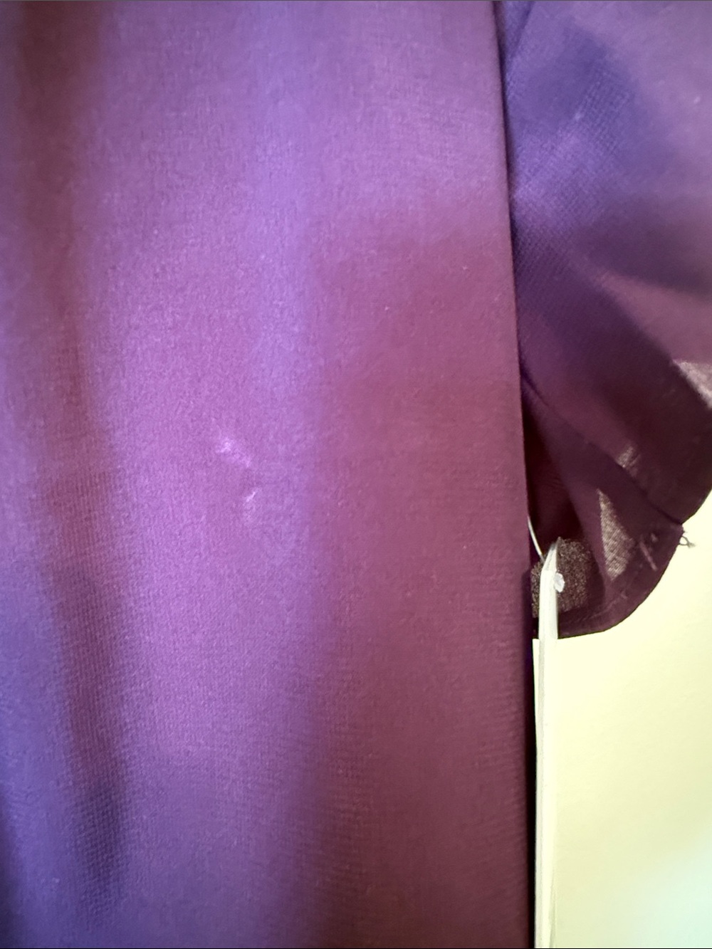 CALVIN KLEIN Deep Purple V-Neck Short Sleeve Blouse - Picture 9 of 9